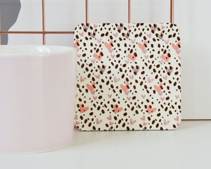 Dalmatian Heart Print Coaster - You Make My Dreams